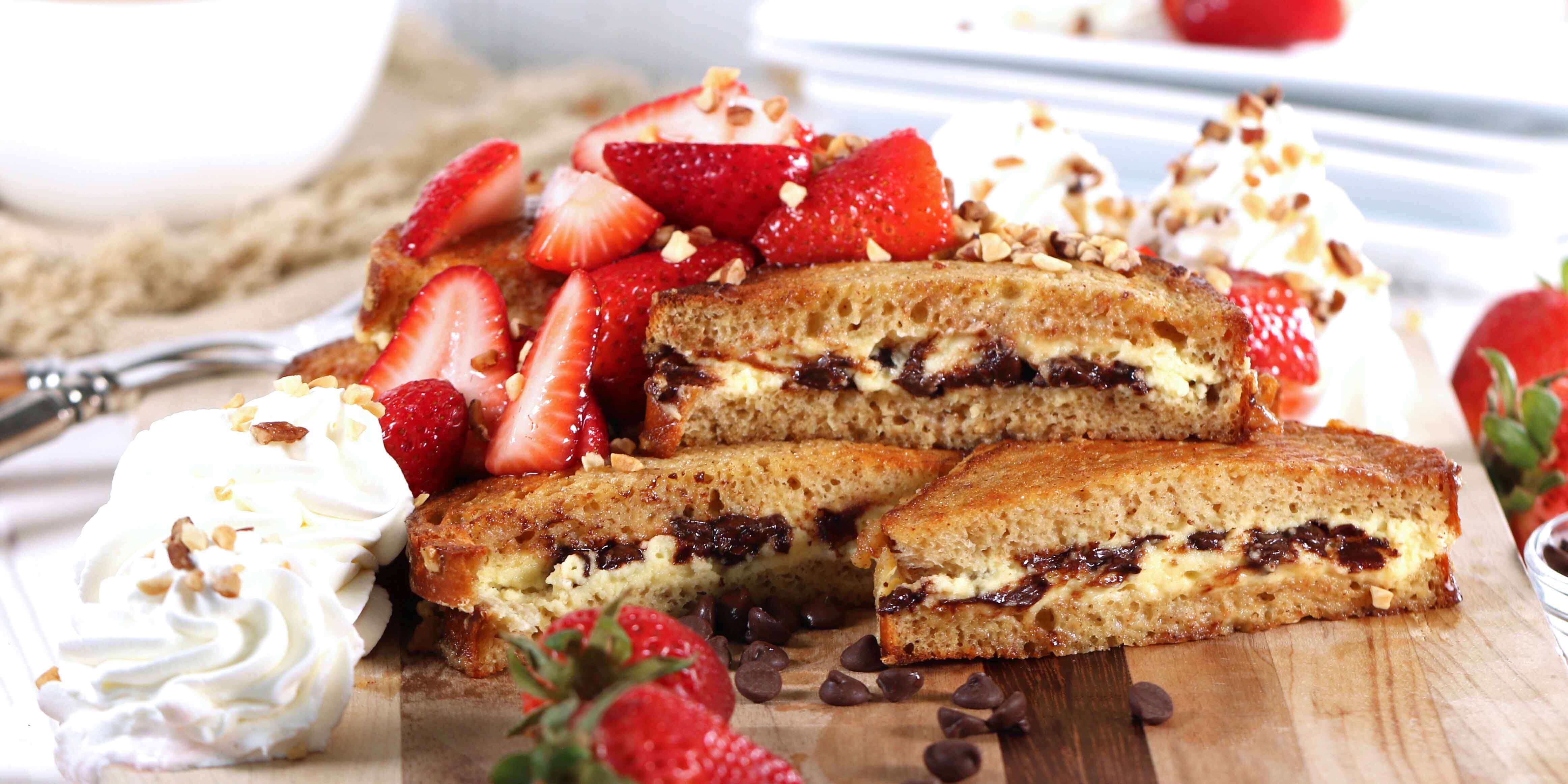 Chocolate Chip Cheesecake-Stuffed French Toast