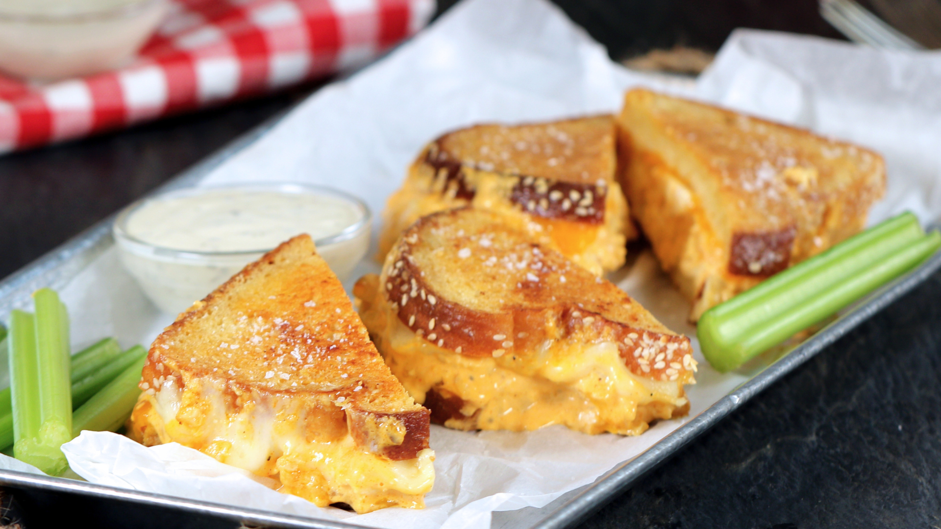 Buffalo Chicken Grilled Cheese