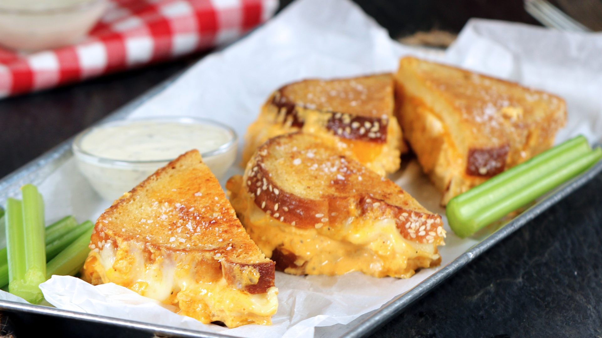 ﻿Buffalo Chicken Grilled Cheese