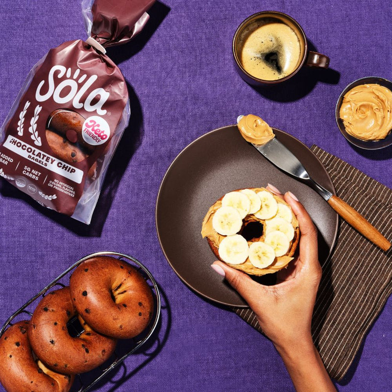 sola chocolate chip keto bagels lifestyle