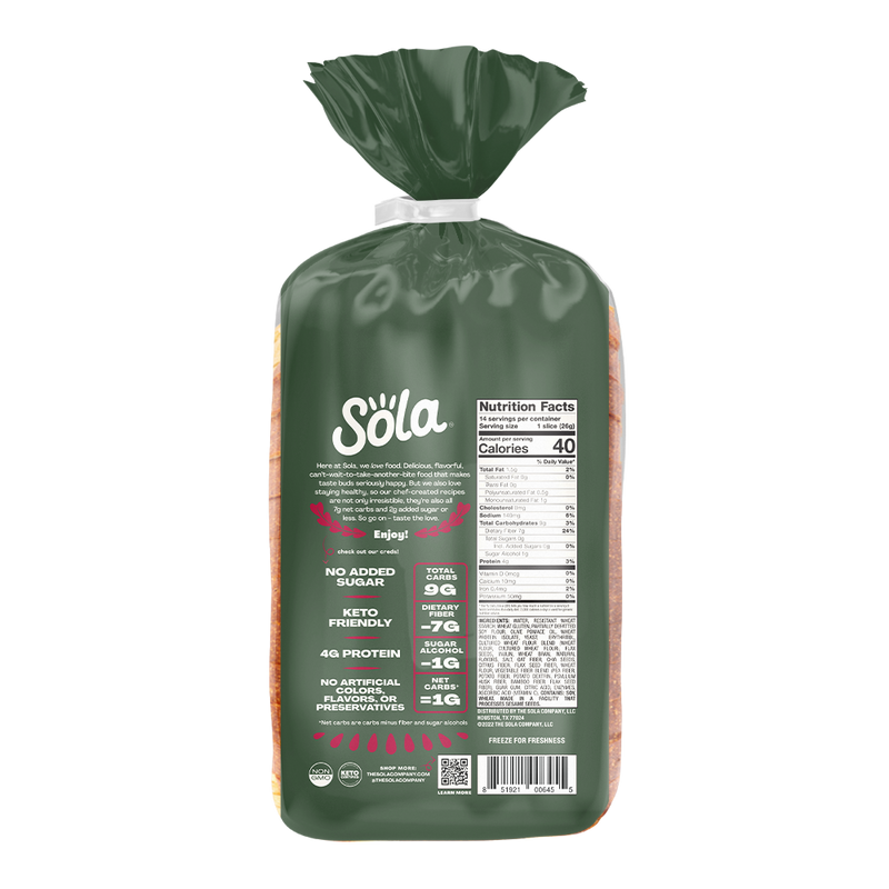 sola deliciously seeded keto bread back