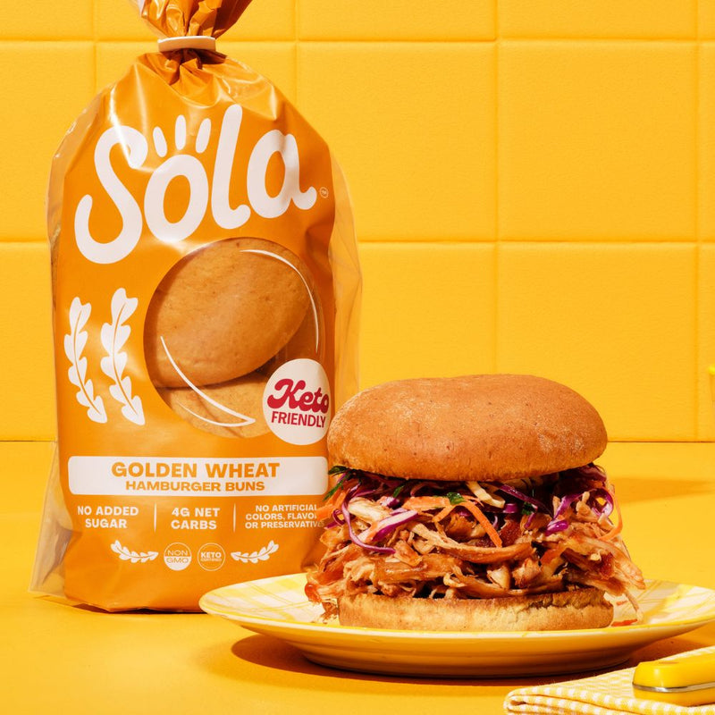 sola golden wheat keto hamburger buns lifestyle