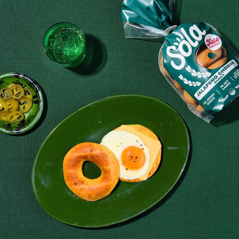 sola jalapeno cheddar keto bagels lifestyle