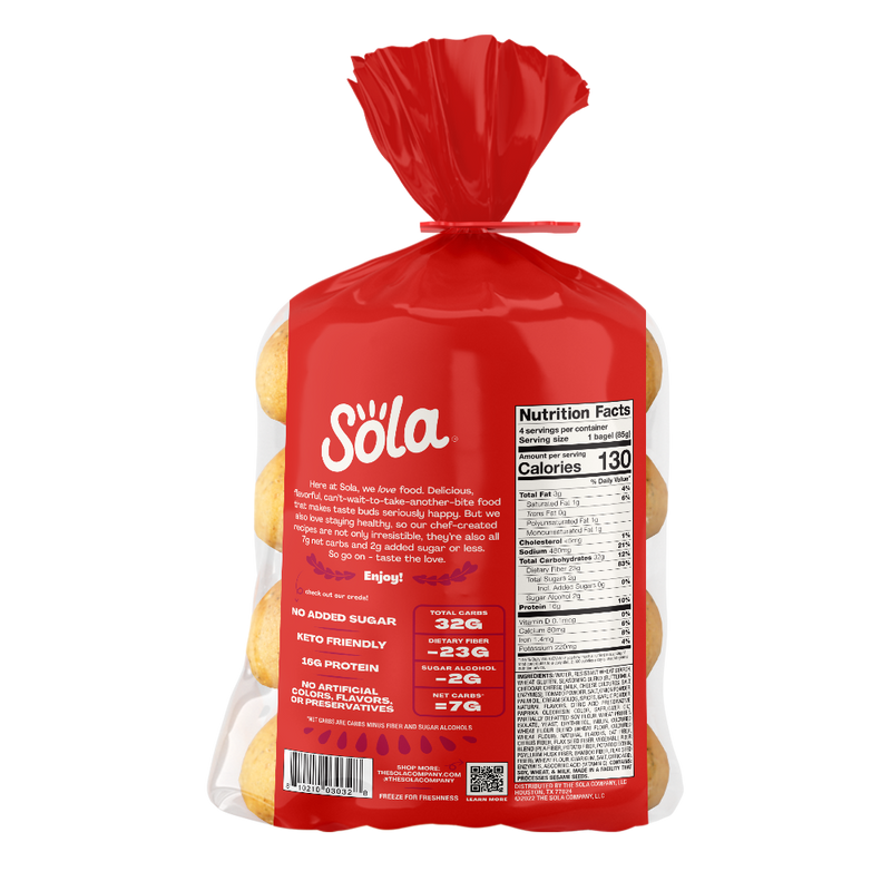sola pizza keto bagels back