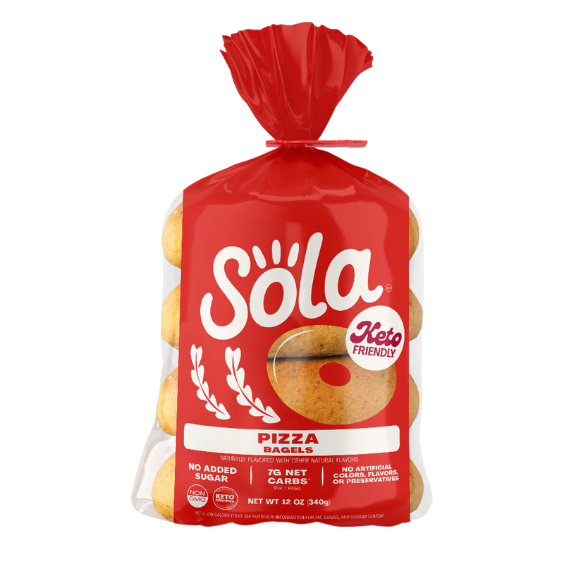 sola pizza keto bagels front