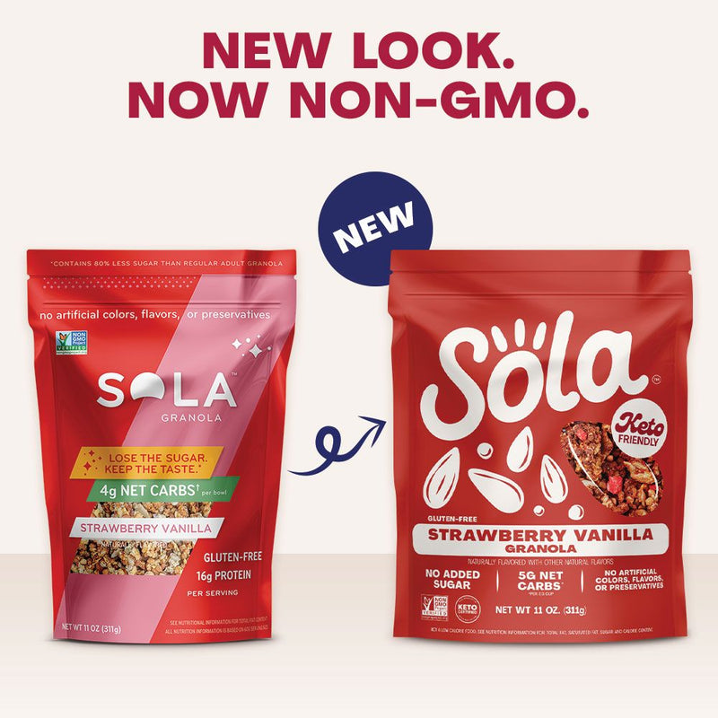 sola strawberry vanilla keto protein granola new look
