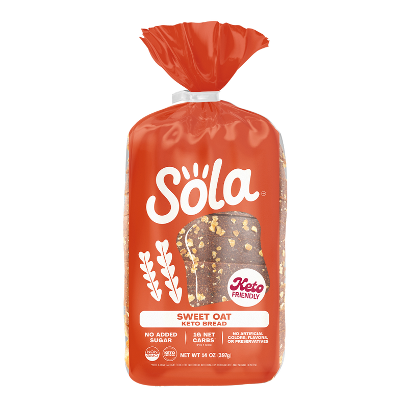 sola sweet oat keto bread front