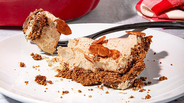 No-Bake Chocolate Almond Butter Pie with Granola Crust