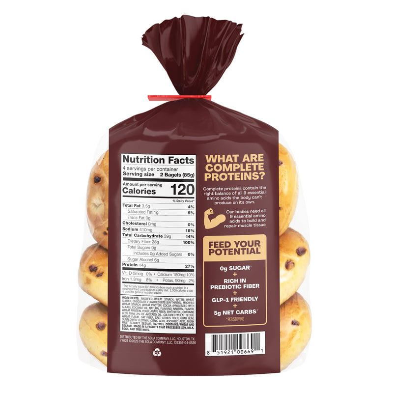 Snack Size Chocolatey Chip Bagels