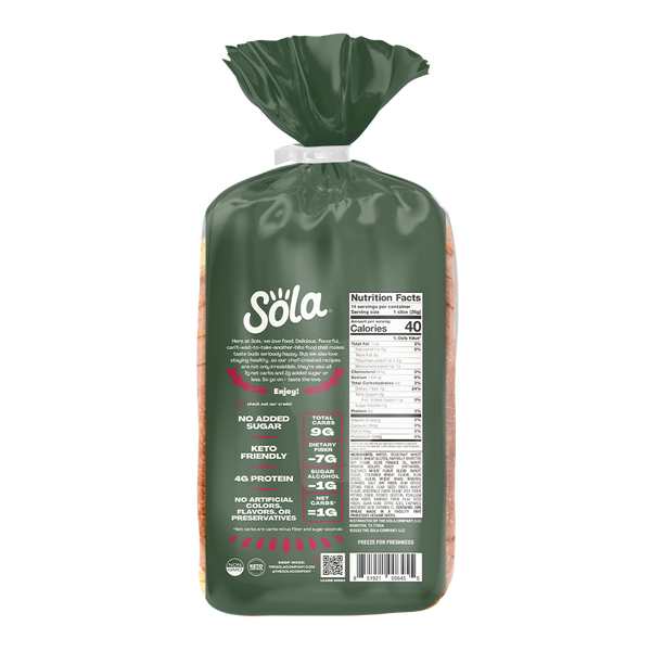 Sola Deliciously Seeded Low Carb Bread The Sola Company