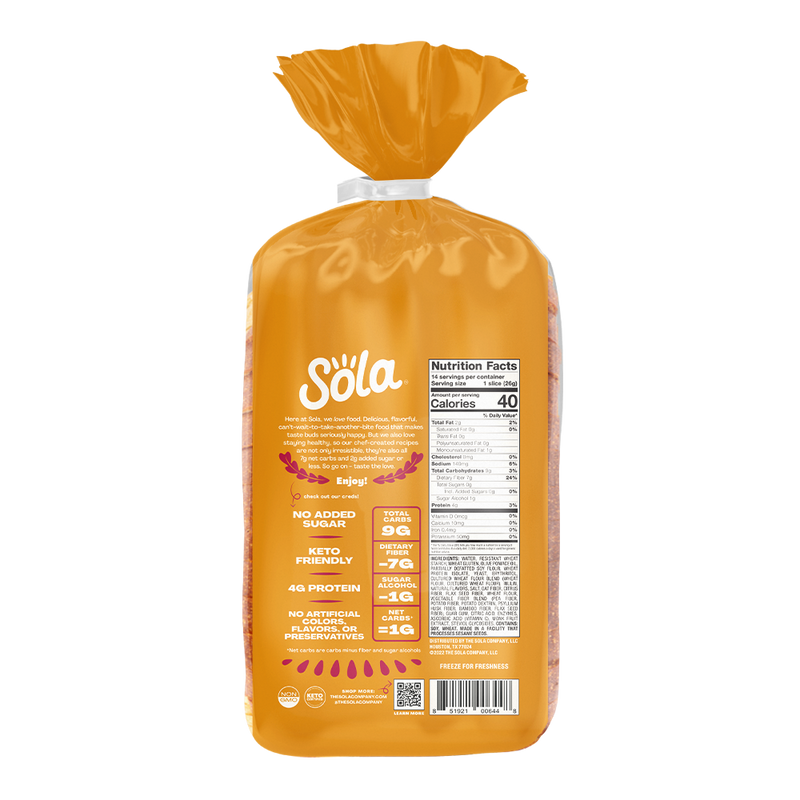 sola golden wheat keto bread back