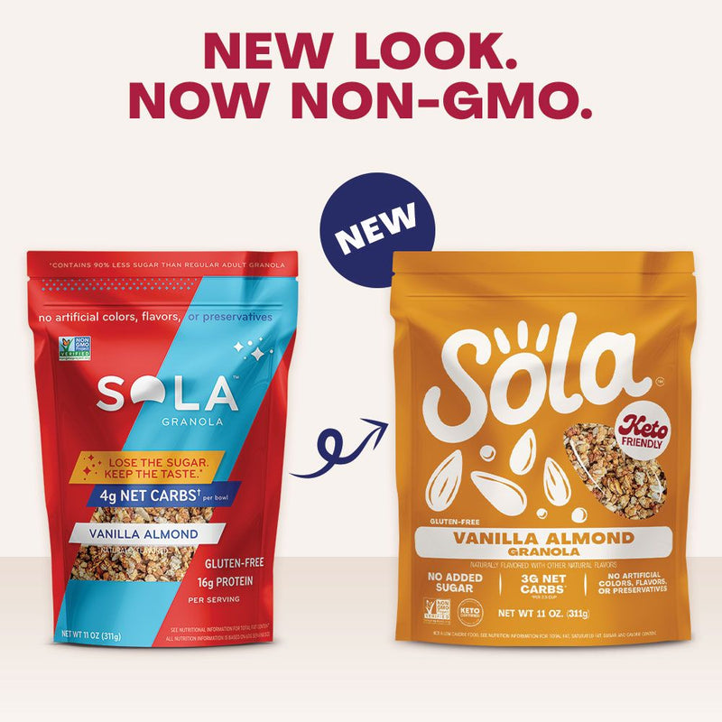 sola vanilla almond keto protein granola new look